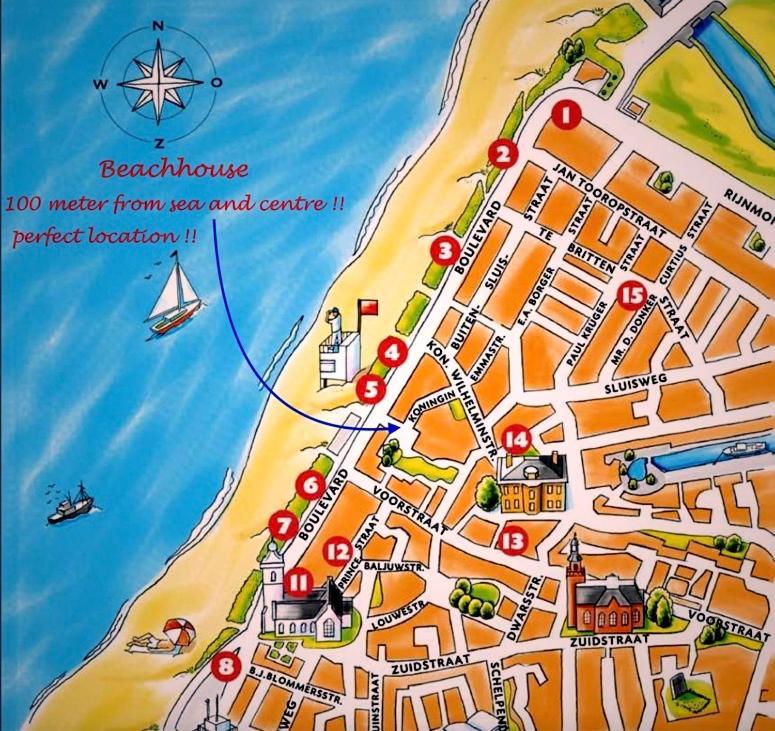 Beachhouse Anna, 1 Minute Walk To The Beach And Centre Of Katwijk, Free Private Parking Next To The House ! Katwijk aan Zee Ngoại thất bức ảnh